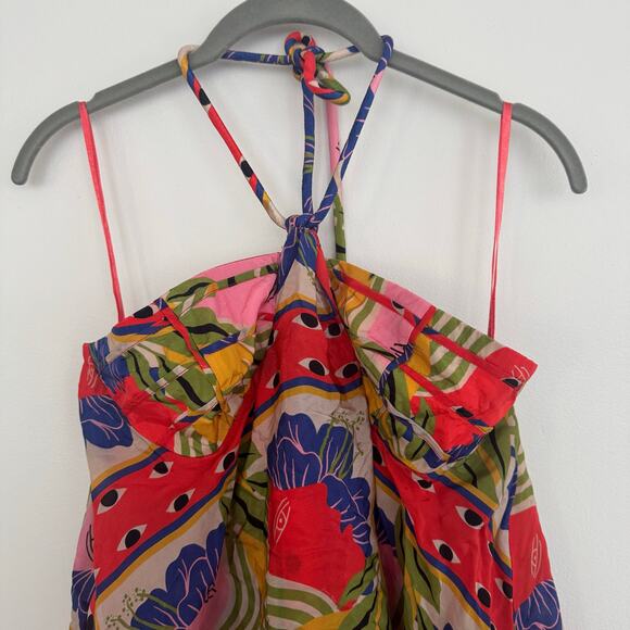 Farm Rio Sand Surreal Scarf Sleeveless Maxi Dress - Picture 3 of 8